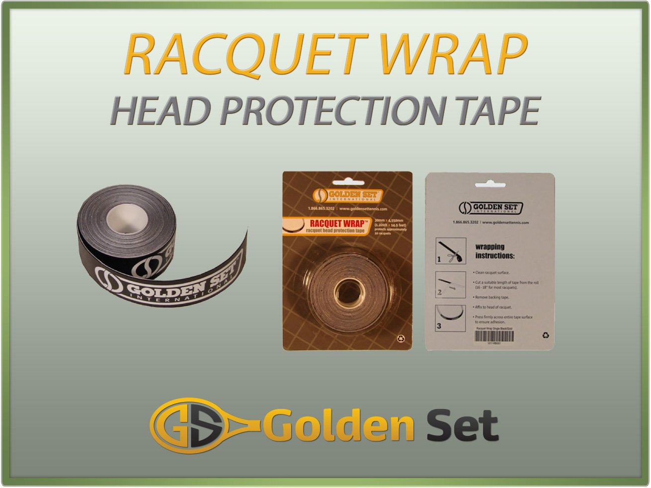 Racquet Wrap (racquet head protection tape), 12-Pack - Click Image to Close